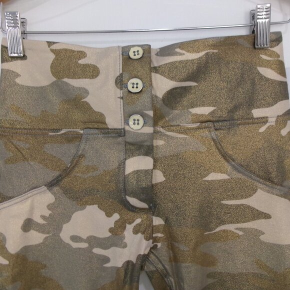 New with tags Freddy WR. UP Gold Glitter Camo High Waist Button Fly Pants S - Picture 5 of 14